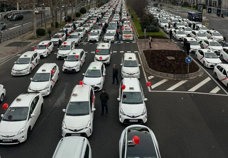 manifestacion seguros taxi madrid