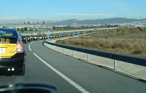 marcha taxistas barcelona