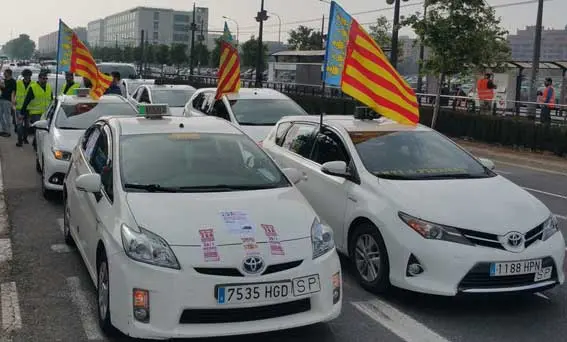 manifestación taxi valencia