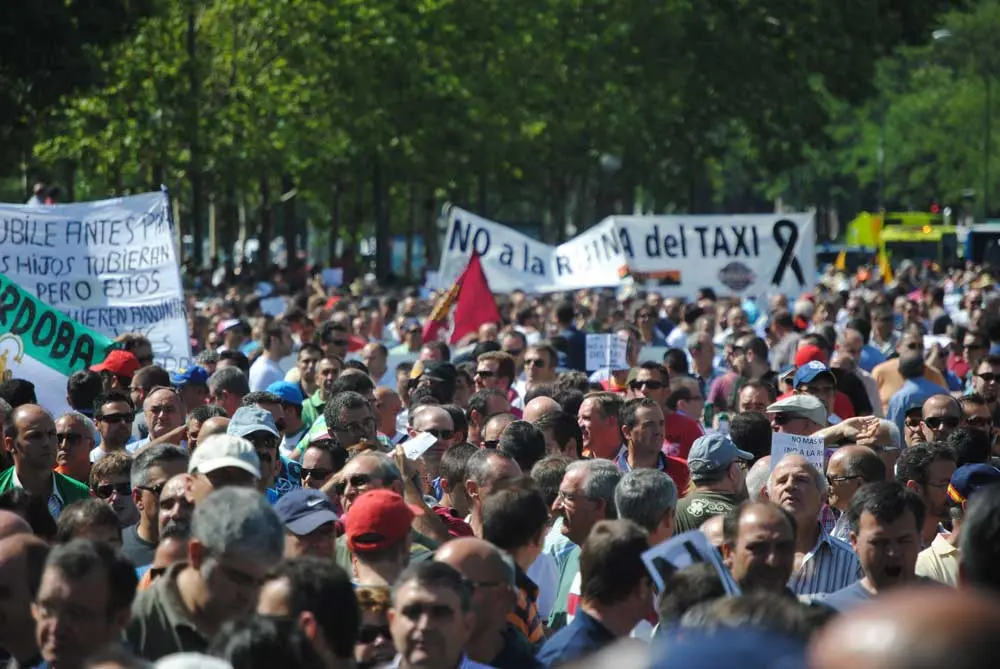 manifestación taxistas 2017