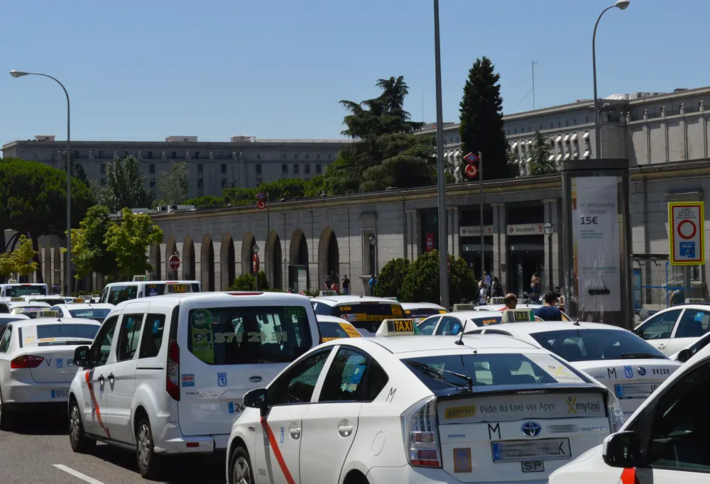 taxi manifestación 2018