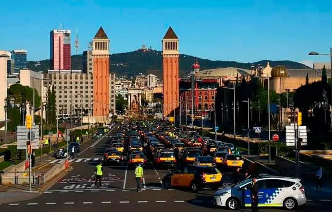 manifestación taxi barcelona