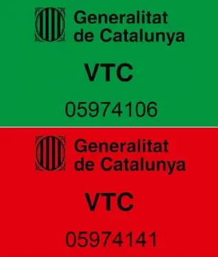 etiqueta VTC catalunya