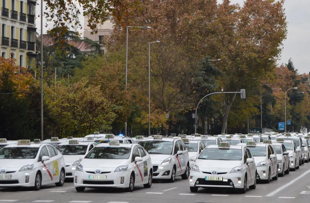 taxi madrid manifestación