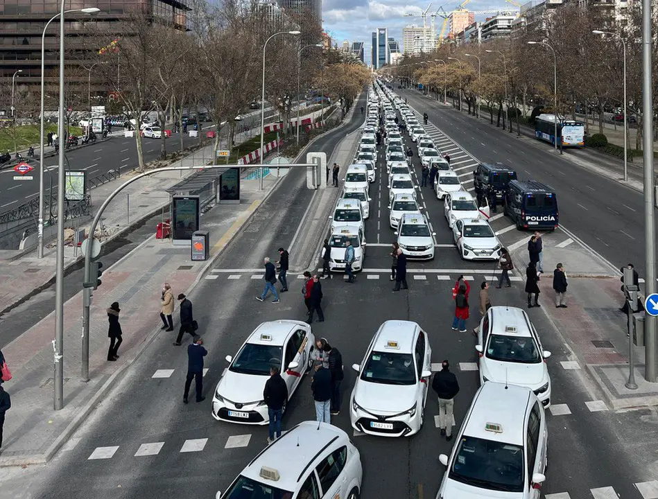 manifestación taxi madrid