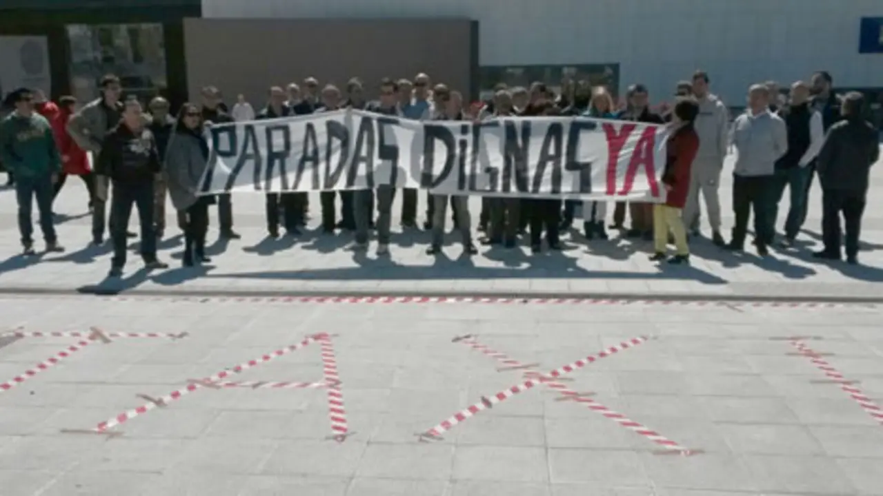 Protesta el pasado 18 de abril en el Hospital de Santander