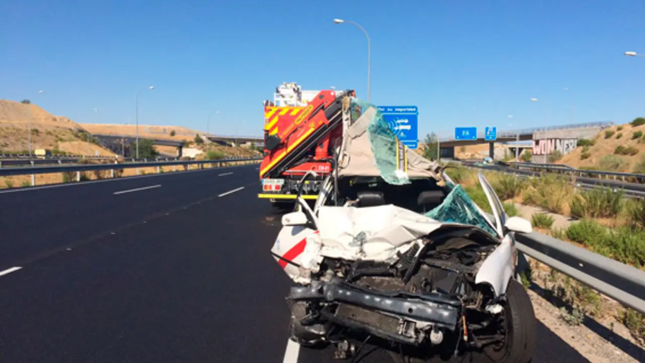 accidente taxi bomberos