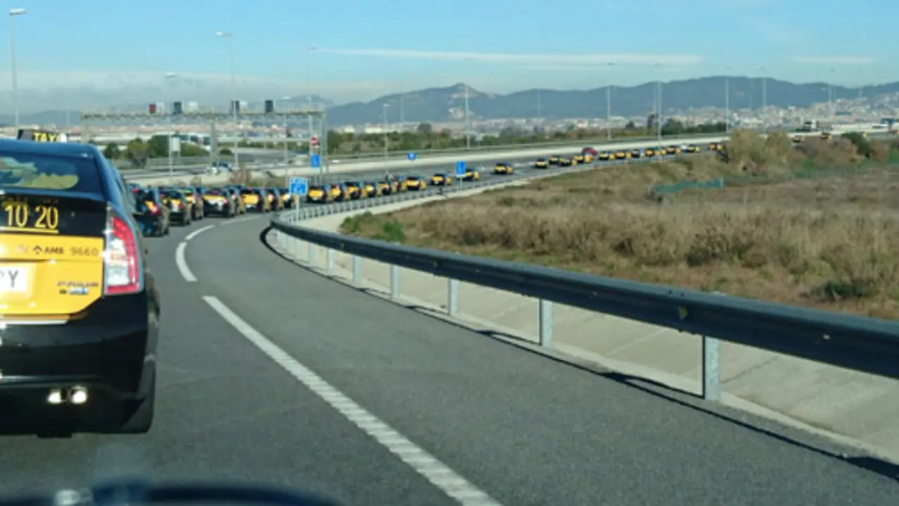 marcha taxistas barcelona