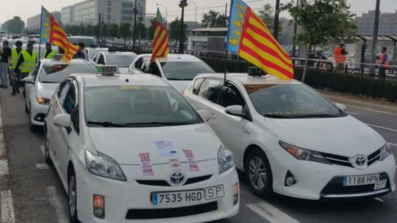 manifestación taxi valencia