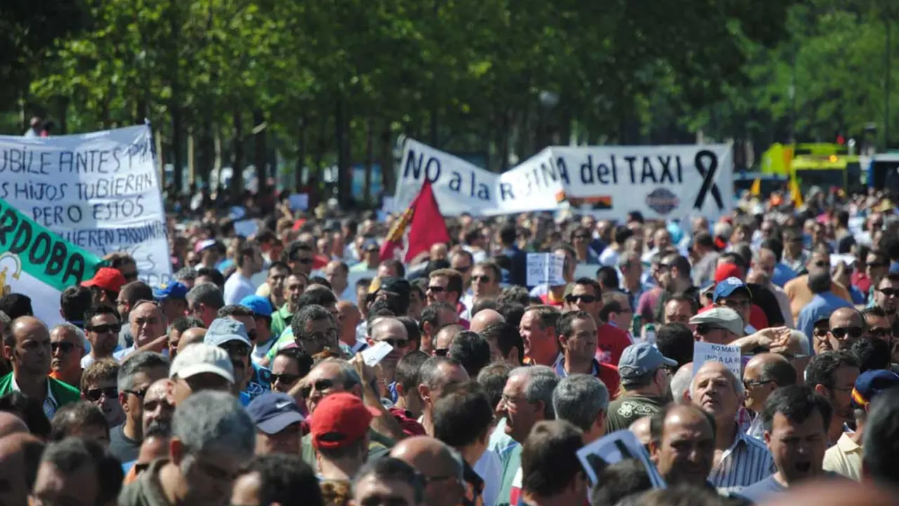 manifestación taxistas 2017