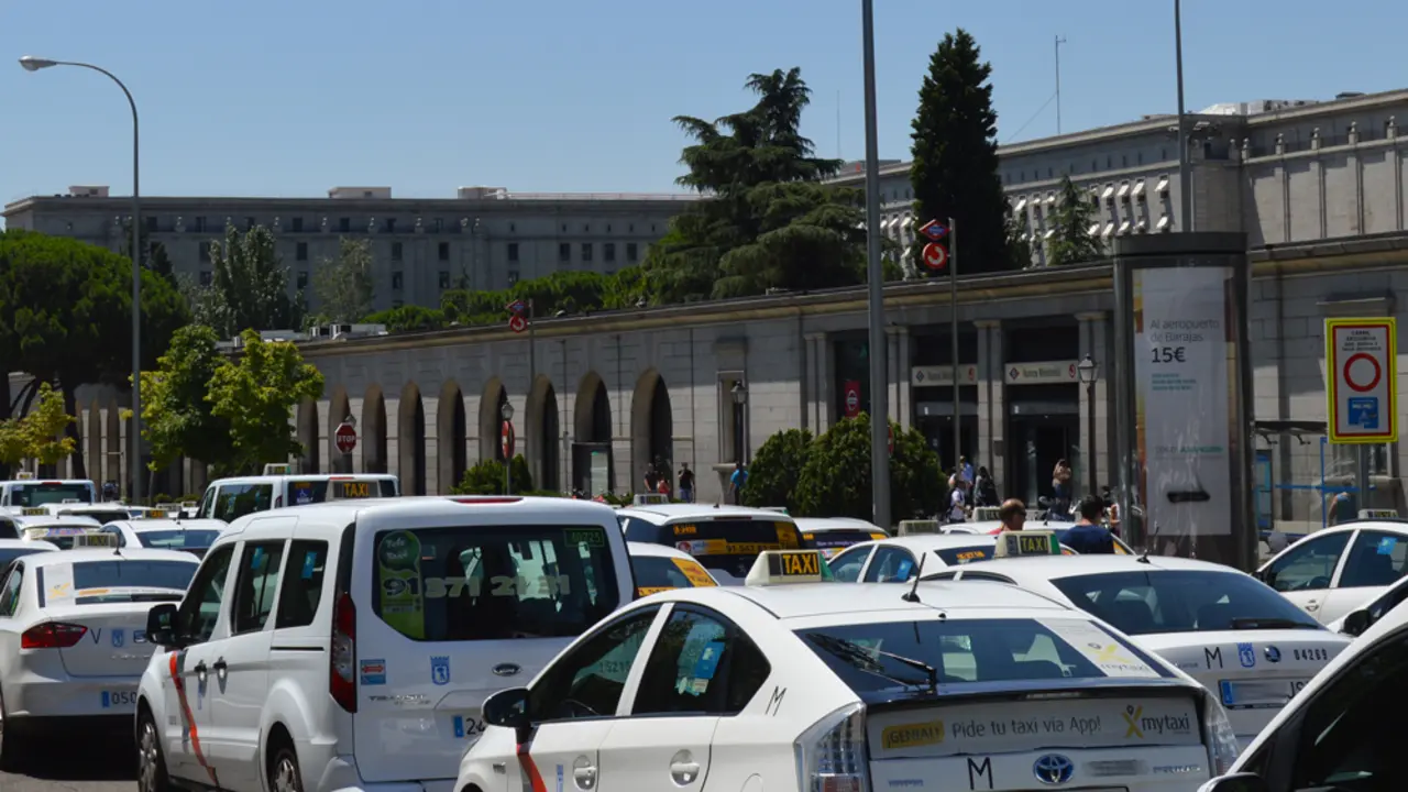 taxi manifestación 2018