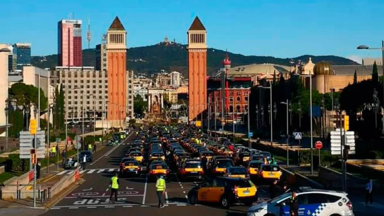 manifestación taxi barcelona