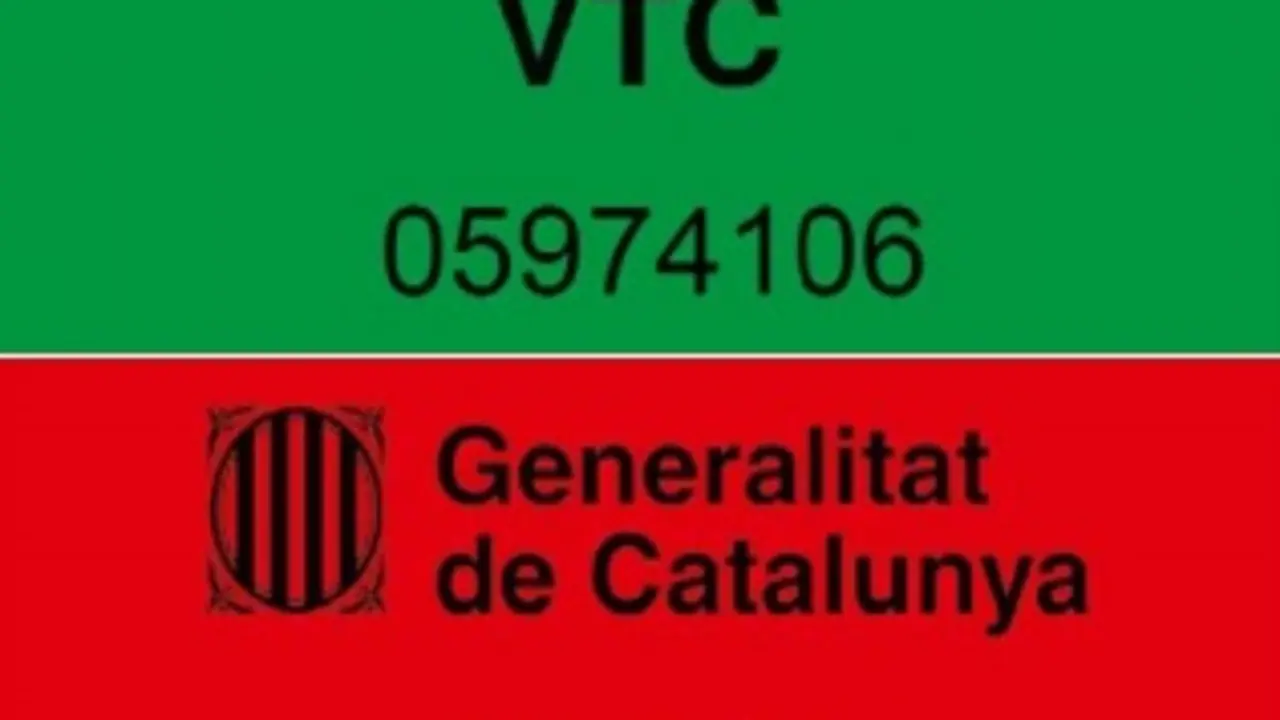 etiqueta VTC catalunya