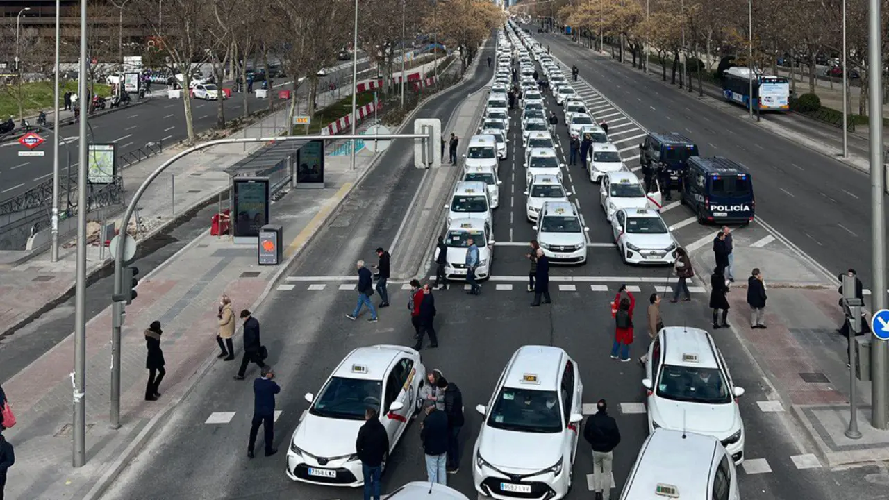 manifestación taxi madrid