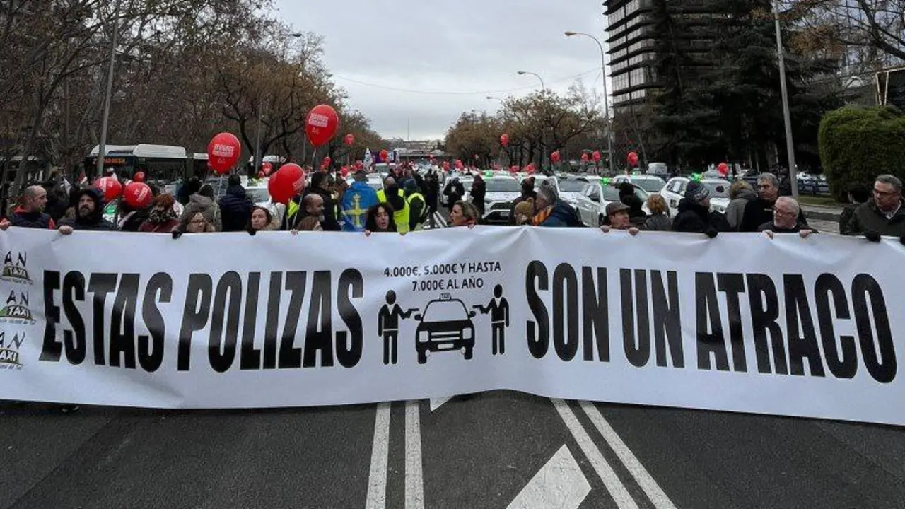 manifestación seguros taxi Madrid