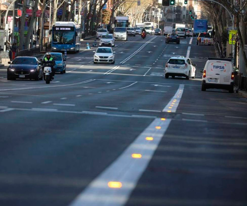Madrid ampliará el número de los carriles bus-taxi-moto